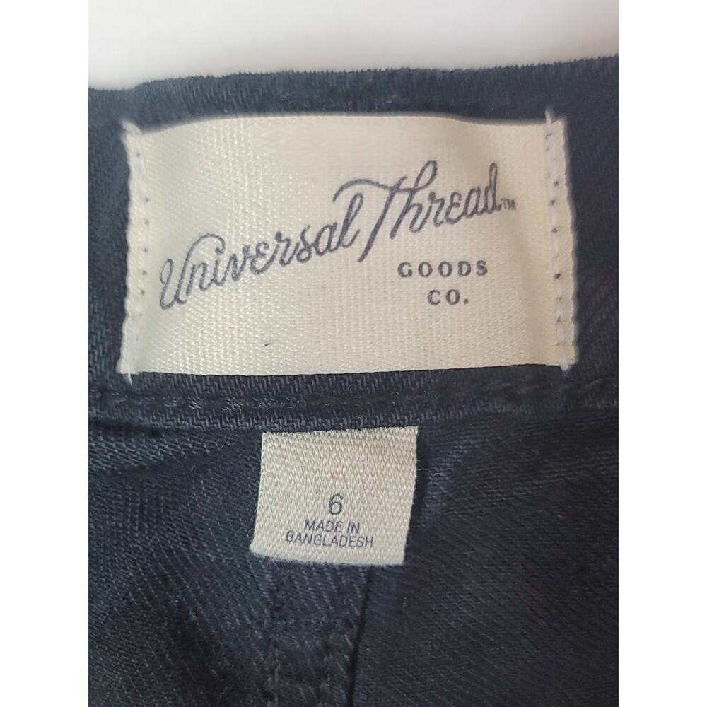 UNIVERSAL THREAD GOODS CO Black High-Rise Easy Barrel Ankle Leg Jeans Size 6 - Picture 8 of 12